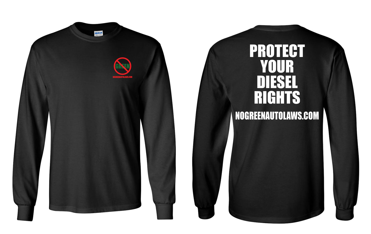 B2 - LONG SLEEVE TEE -  PROTECT YOUR DIESEL RIGHTS!