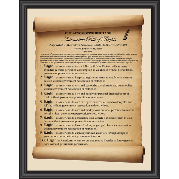RR - AUTOMOTIVE BILL OF RIGHTS